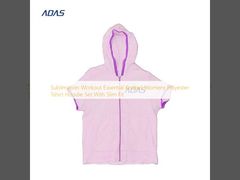 Entrenamiento de sublimación esencial de tricot de mujeres de poliéster camiseta con capucha con ajuste delgado