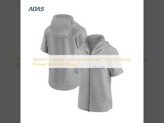 Camisetas con capucha de poliéster para mujeres camiseta con cremallera llena camisetas con suéter anti-pilling